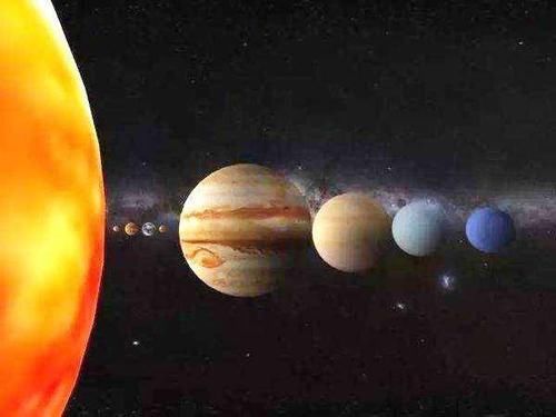 天体 我们看到的太阳系天体比例都是不真实的，它们的真实比例是这样的