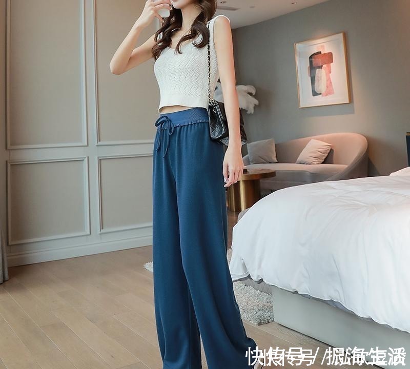 大长腿|单调的牛仔裤就别穿了，学我媳妇这样穿阔腿裤，减龄添气质