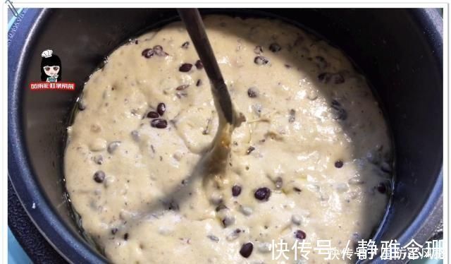 红豆|电饭煲红豆发糕，这样做不用揉面，不用擀面，好吃还简单