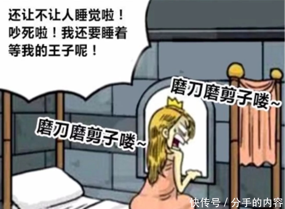 王子|奇趣漫画：等待王子到来的睡美人，还没有等到王子，就已经被吵醒了