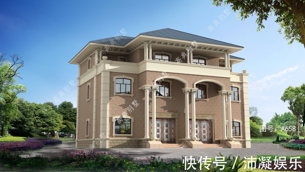 双拼|双拼欧式三层别墅,整体精美大方,兄弟就要这样盖。