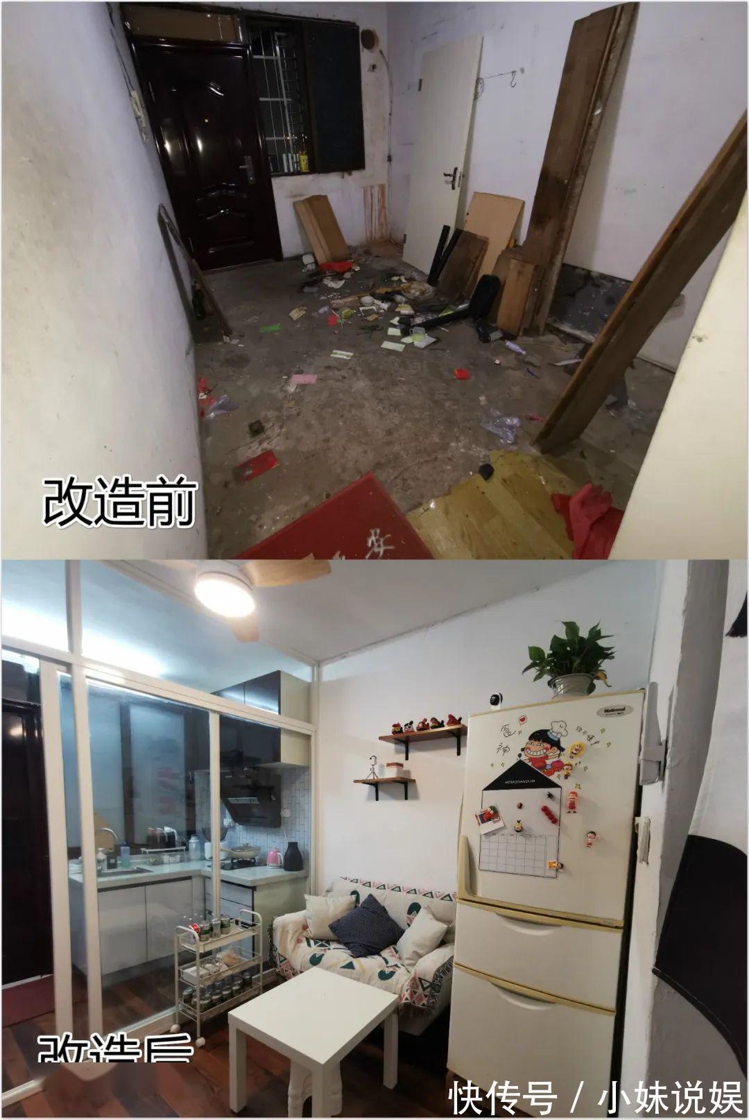 墙面|人生第一套房，是35㎡破旧二手房，她花了3个月改造后，太美了