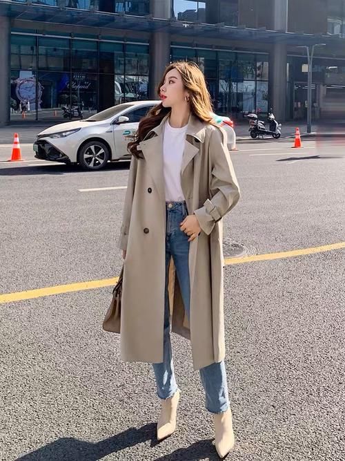 早春高级感风衣穿搭示范，温柔气质又时髦，让你穿出气场一米八