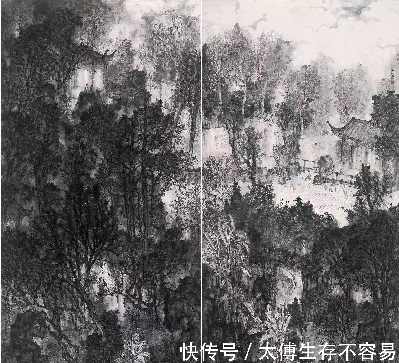 岭南!广州美院|陈水兴画山水,有七月流火的印象