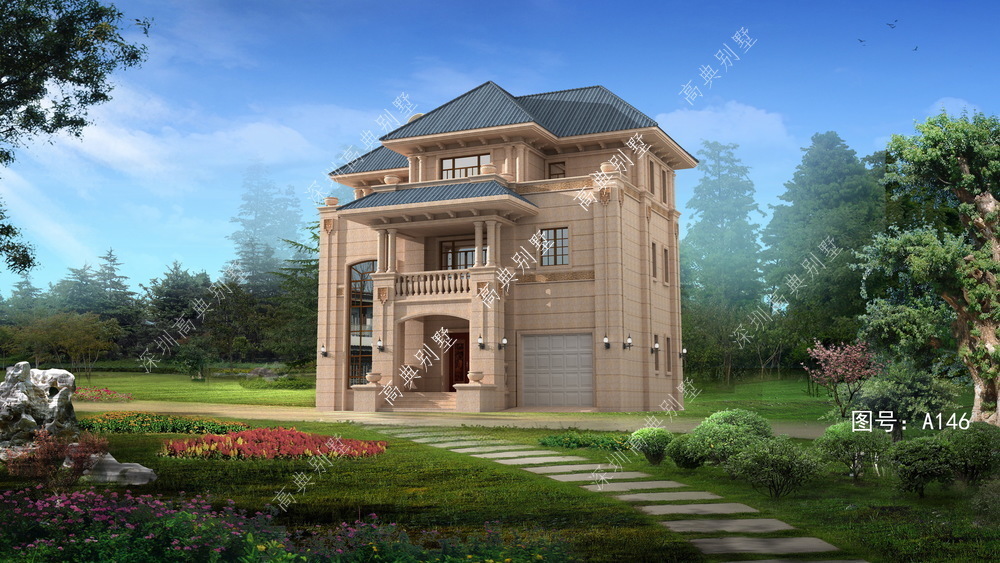 别墅|这款三层欧式别墅,精致的外观,建起来就是一道美丽的风景