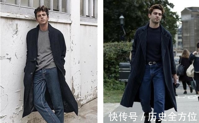 亮色系 男生黑色大衣百搭时髦，掌握4种配色方式，搭配酷帅利落又不单调