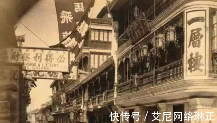 黄浦江|1880年上海沿街建筑老照片，外白渡桥与远眺苏州河口和外滩