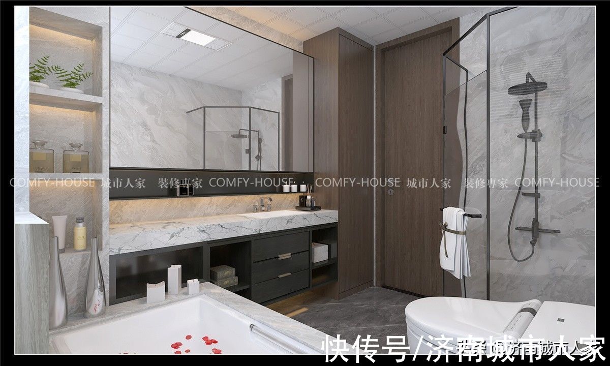 装修|长清湖润园166平现代风格装修效果图