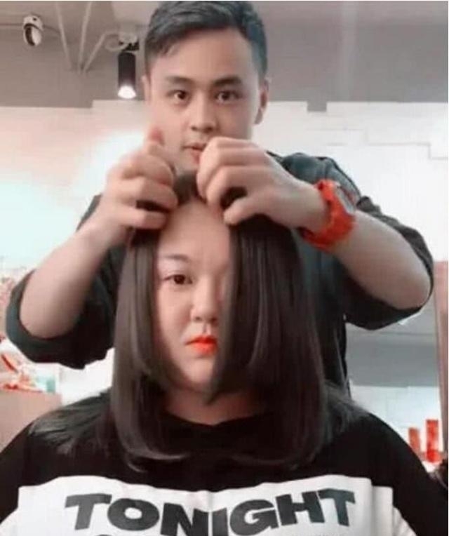 小姐姐为遮挡大圆脸，挑战公主切，网友这个发型不适合你！