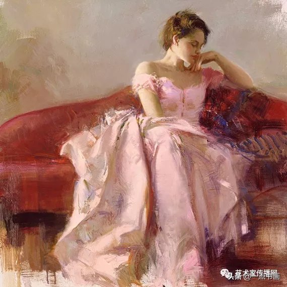 油画!皮诺德埃尼的油画人物,色彩斑斓,动静结合,光彩照人