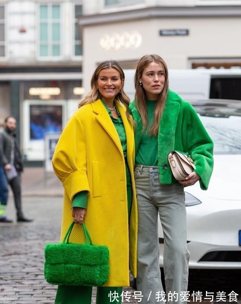 时髦 今年绿色才是最火流行色,时髦好搭还吸睛,比红色更显气质