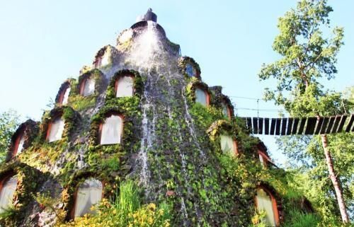 火山|全球最神奇的酒店被称为现实版潘多拉星球，就住在“瀑布”之下