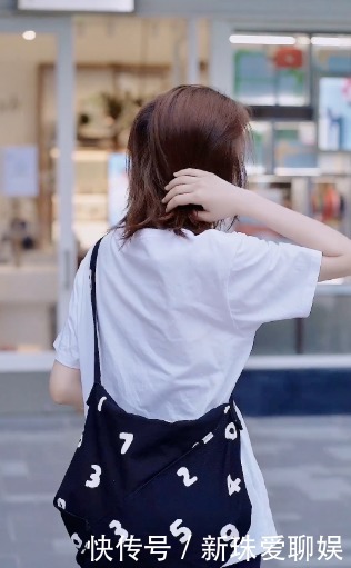 短裤|口罩下的休闲女孩,简单白T恤+蓝色短裤,好气质无处可藏