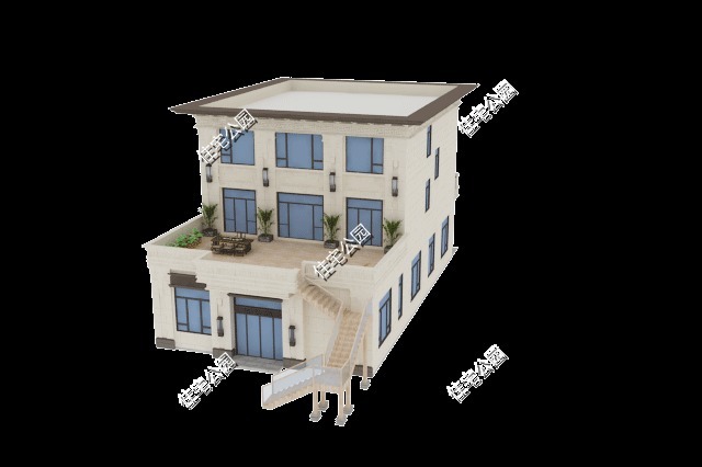 书房|11×19米三层商住房,一楼开店赚钱二楼自家居住,当老板就是爽