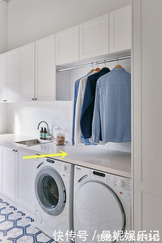 柜体|还是师傅想的周到,洗衣柜加30公分到台面,邻居定制都没我家实用