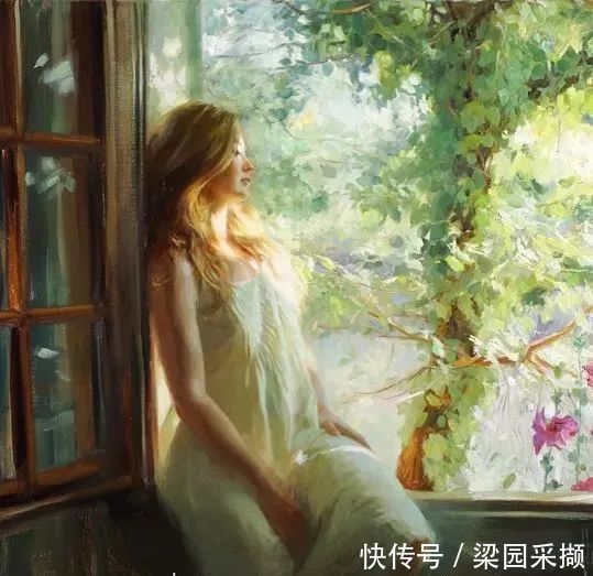 光影|油画里,光影中的美女,一美千年!