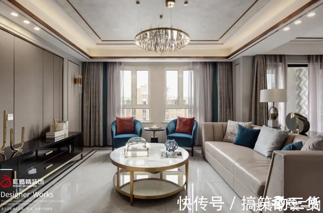 鉴赏|120平轻奢美式风格案例鉴赏，小资一族的情调生活