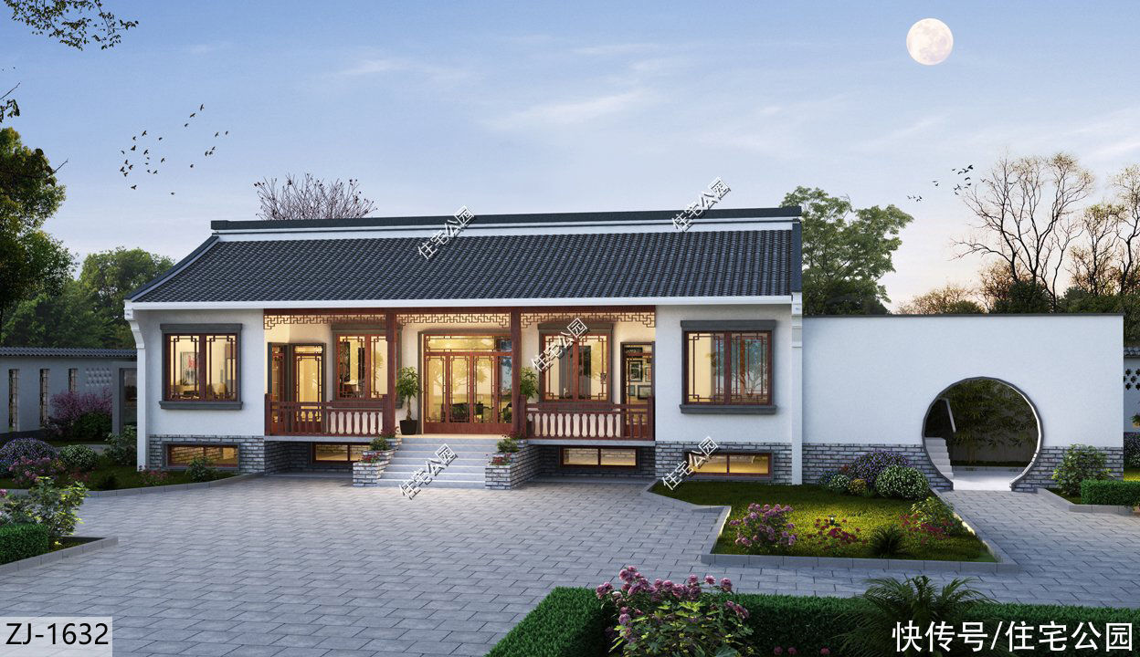 占地面积|农村盖房的好月份,10套一层户型奉上,第3套造价低第6套特别美