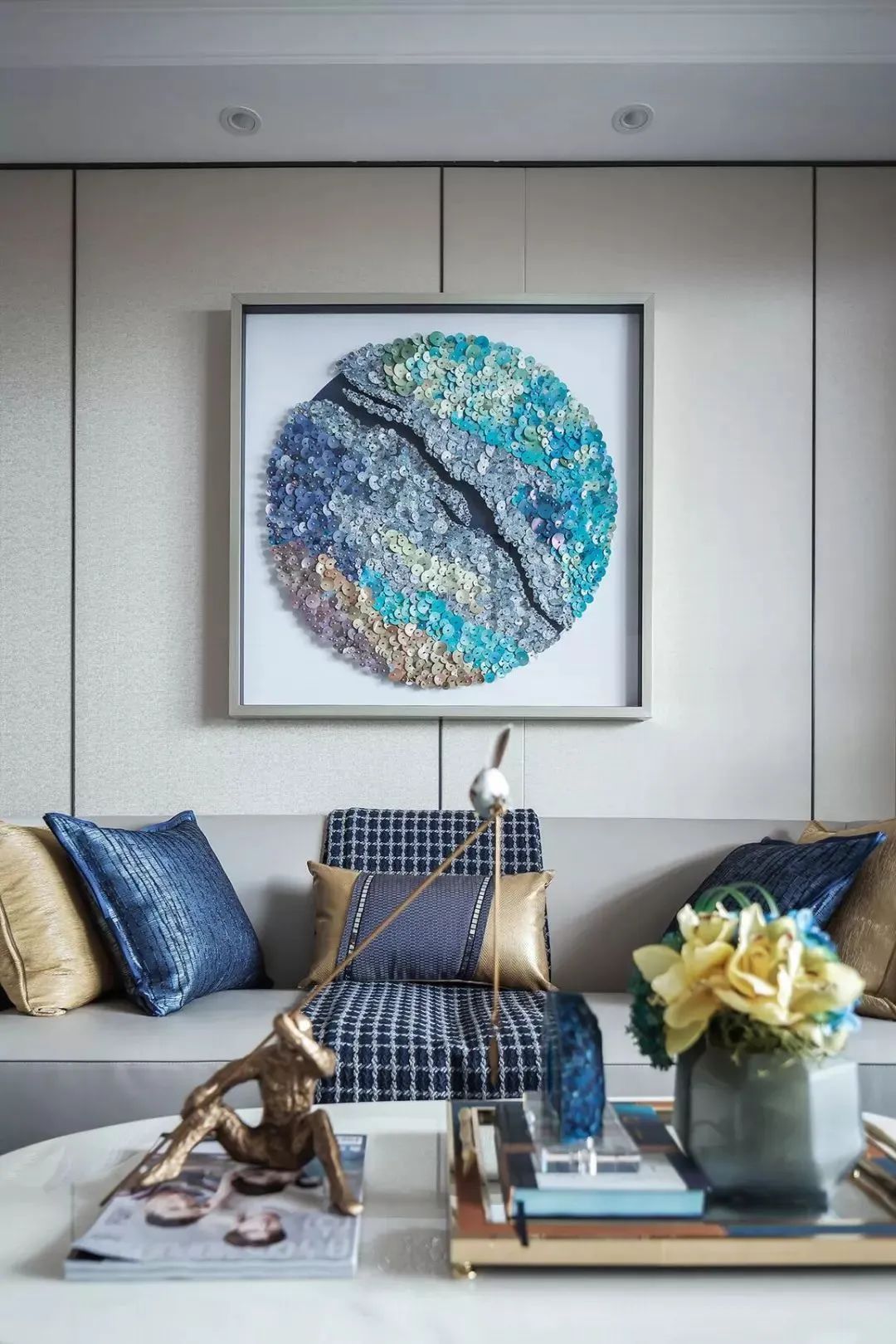 三居室新中式美居，轻奢儒雅的华丽气质|黄石装修 | 三居室