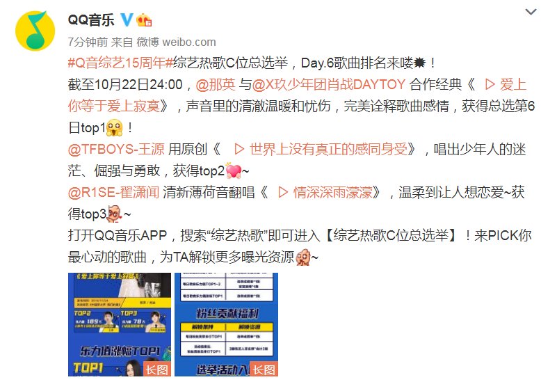  寂寞|201023 综艺热歌C位总选举Day6 肖战《爱上你等于爱上寂寞》占据榜单第一