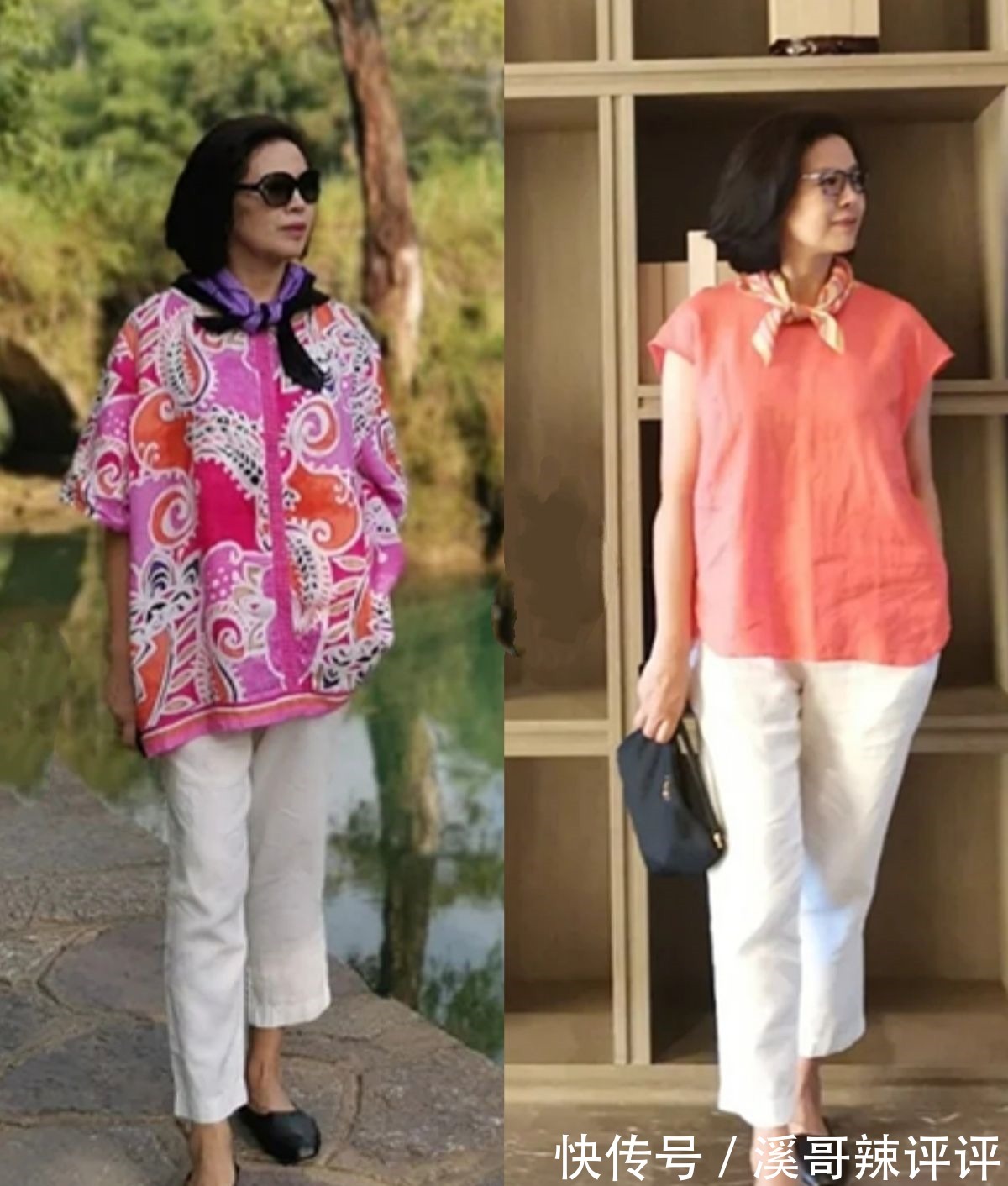 平底鞋 这才是60岁女人最好的打扮,“九分裤+平底鞋”,简约舒适又气质!