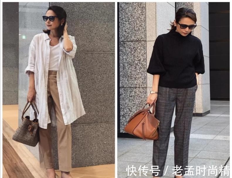 脚踝 秋天下装流行“过膝不过脚踝”，适合中年女人