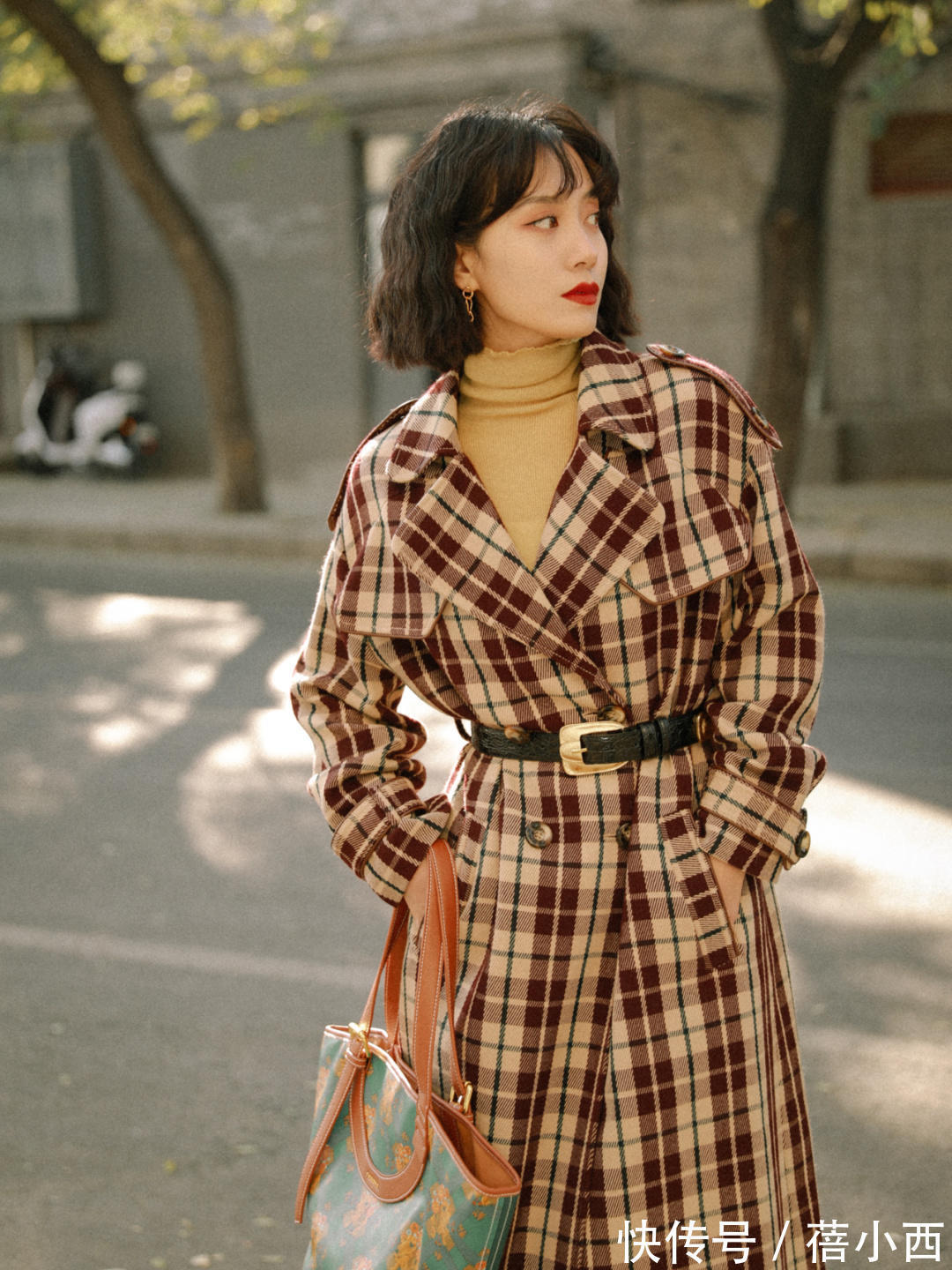 搭配 格纹大衣越来越火,复古高级不挑人又chic,让你出街赚足回头率