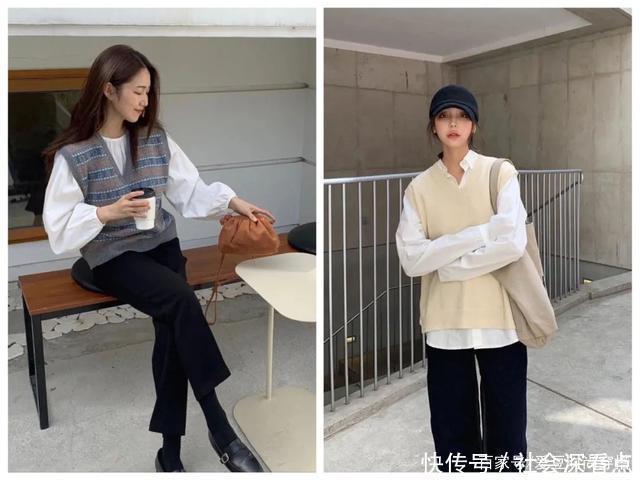 长袖T恤|外套+针织衫,外套+连衣裙,秋冬这么穿时髦又好看