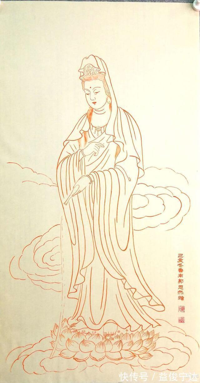 白描|实力派书画家郭思然先生,朱砂白描人物系列作品欣赏