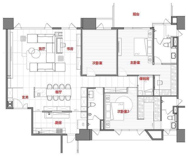 卧室|这189㎡给父母养老，全屋奢雅沉稳，给很多家庭做了个榜样
