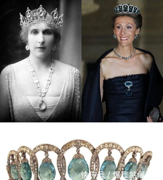 欧洲王室 欧洲王室偏爱海蓝宝项链和冠冕,只因人美海蓝宝石更美!