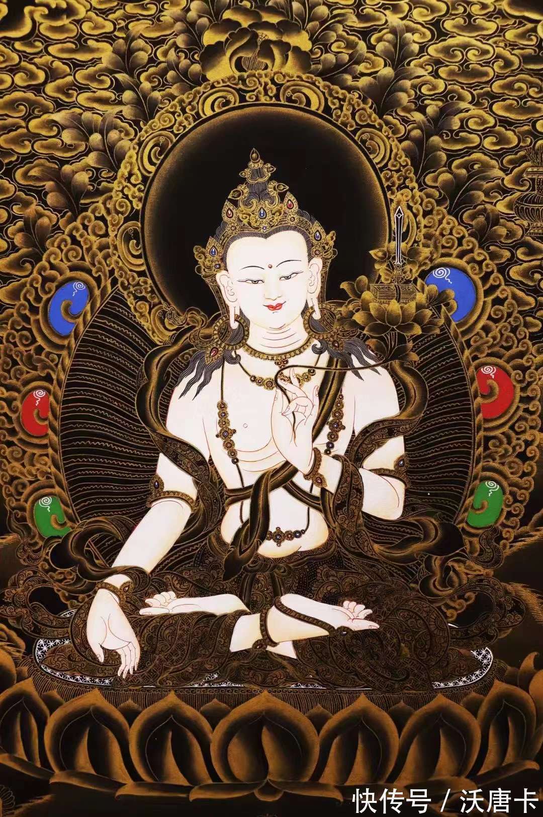 唐卡@唐卡中的颜色与工笔画,区别在哪儿?