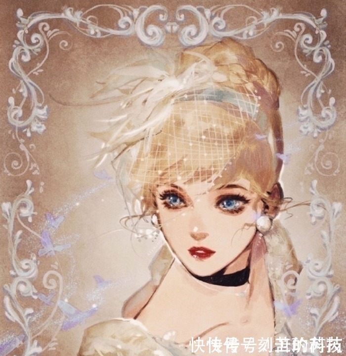 迪士尼公主的不同画风,爱丽儿一头秀发让人羡慕,艾莎女王范十足