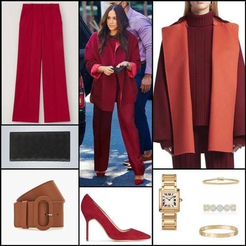 红色系 梅根真有钱啊!三天行程6套衣服60万,外加260万珠宝,土豪风十足