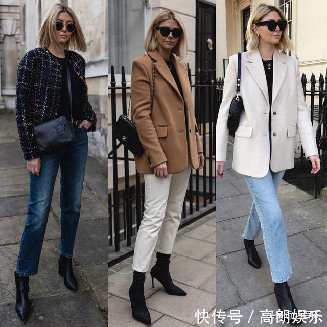 时尚博主的基础款造型,堪称通勤穿搭的灵感来源,气质干练又时尚