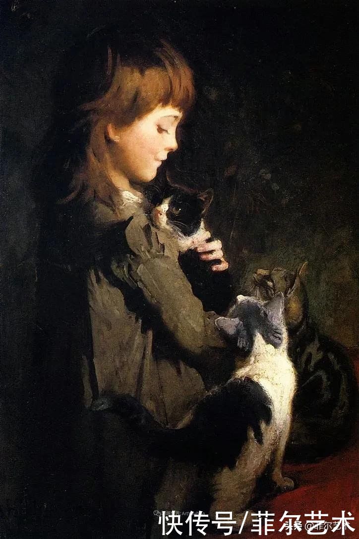 人物|空灵的天使，精美绝伦~雅培·翰德逊·泰勒女性人物油画作品欣赏