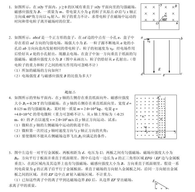 满分|高中物理：逐一突破，满分必争！磁场专题练习，期末提前刷题