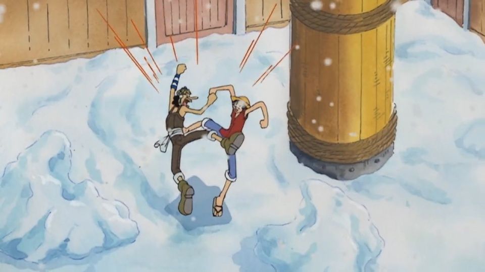 路飞破坏乌索普的冰雪美人，一场大战爆发，路飞太占便宜了