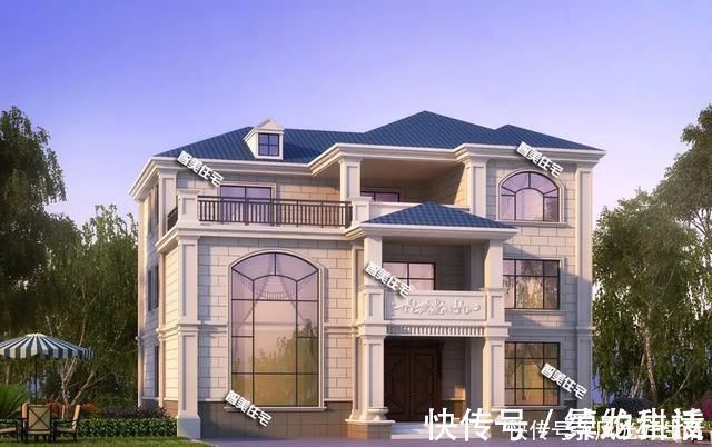 阳台|漂亮气派的简欧别墅,多阳台+挑空客厅+堂屋,不可能不爱