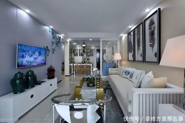 三居室|现代加中式混搭,13万半包装修128平三居室