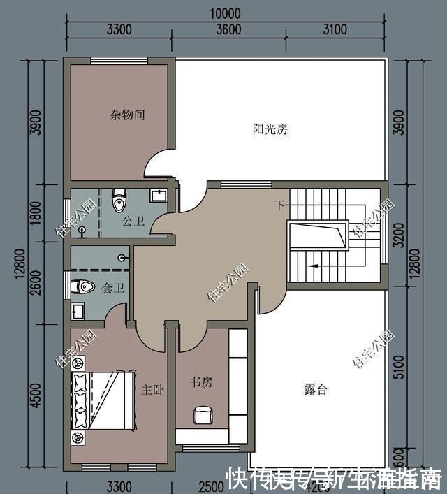 房子|开间10米，进深13米，两层半的农村房子该怎么设计！