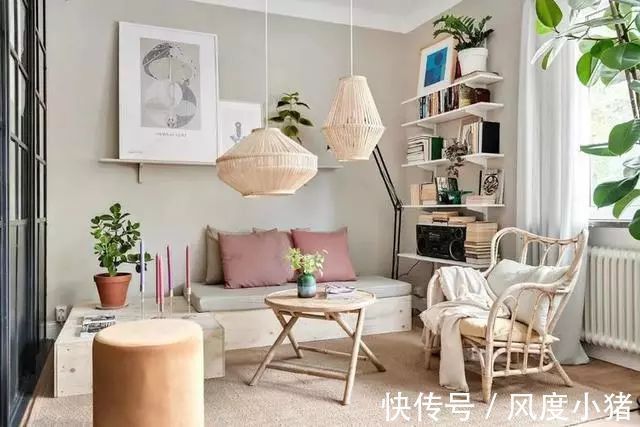 绿植|46平公寓,墙面挂衣架,步入式衣帽间,地台沙发,小户型大设计