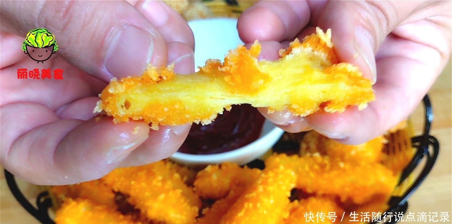 南瓜|半个南瓜，一碗糯米粉，简单一做，比油条简单多了，软糯又香甜