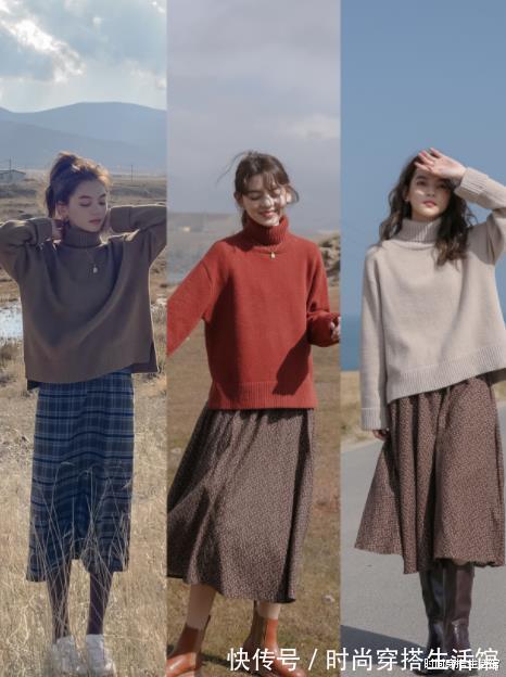 圆领|突然发现,今年火了一种女装:叫“毛衣”,显瘦又百搭,谁穿谁美