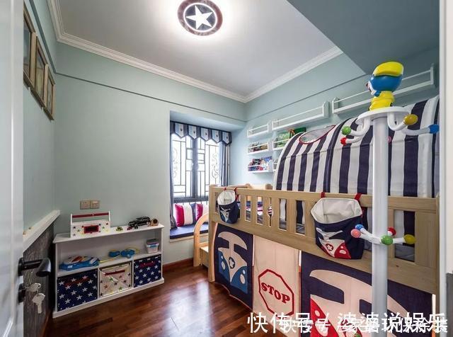 石膏线|120㎡三室改四室,看起来比140㎡的还要大,经典美式风格太好看了