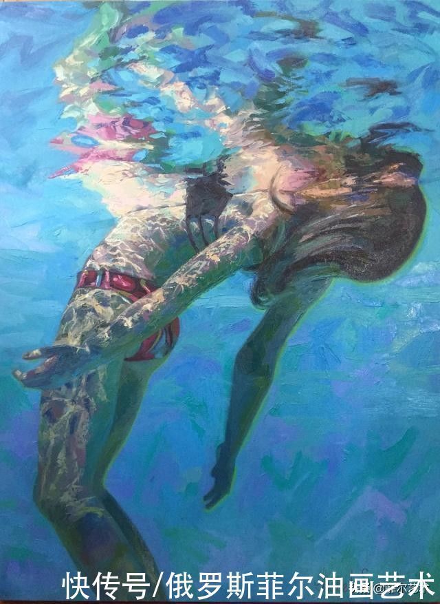 emrich|沉浸在海水里的女性,美到窒息的油画作品,是不是惊到你