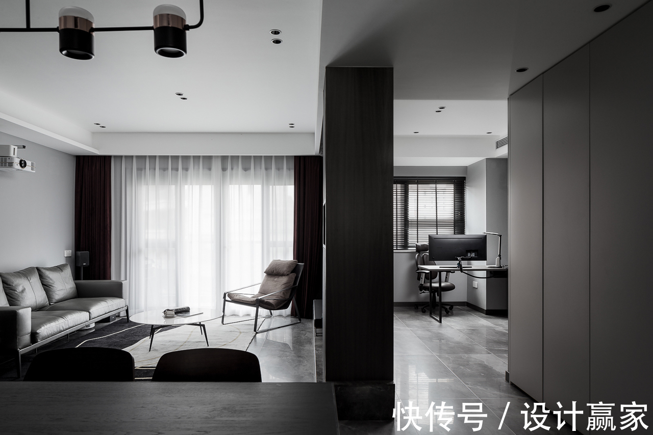 黑白灰|120㎡现代三居,经典时尚黑白灰,优雅中透出质感
