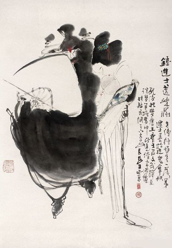 绘画作品@王西京的人物绘画作品,太有个性了!