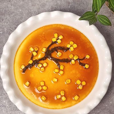 腊梅报春鸡蛋羹