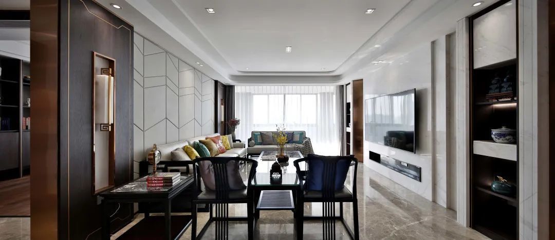 诗意|210㎡新中式,现代简雅舒适,中式端庄布置,营造禅意气质